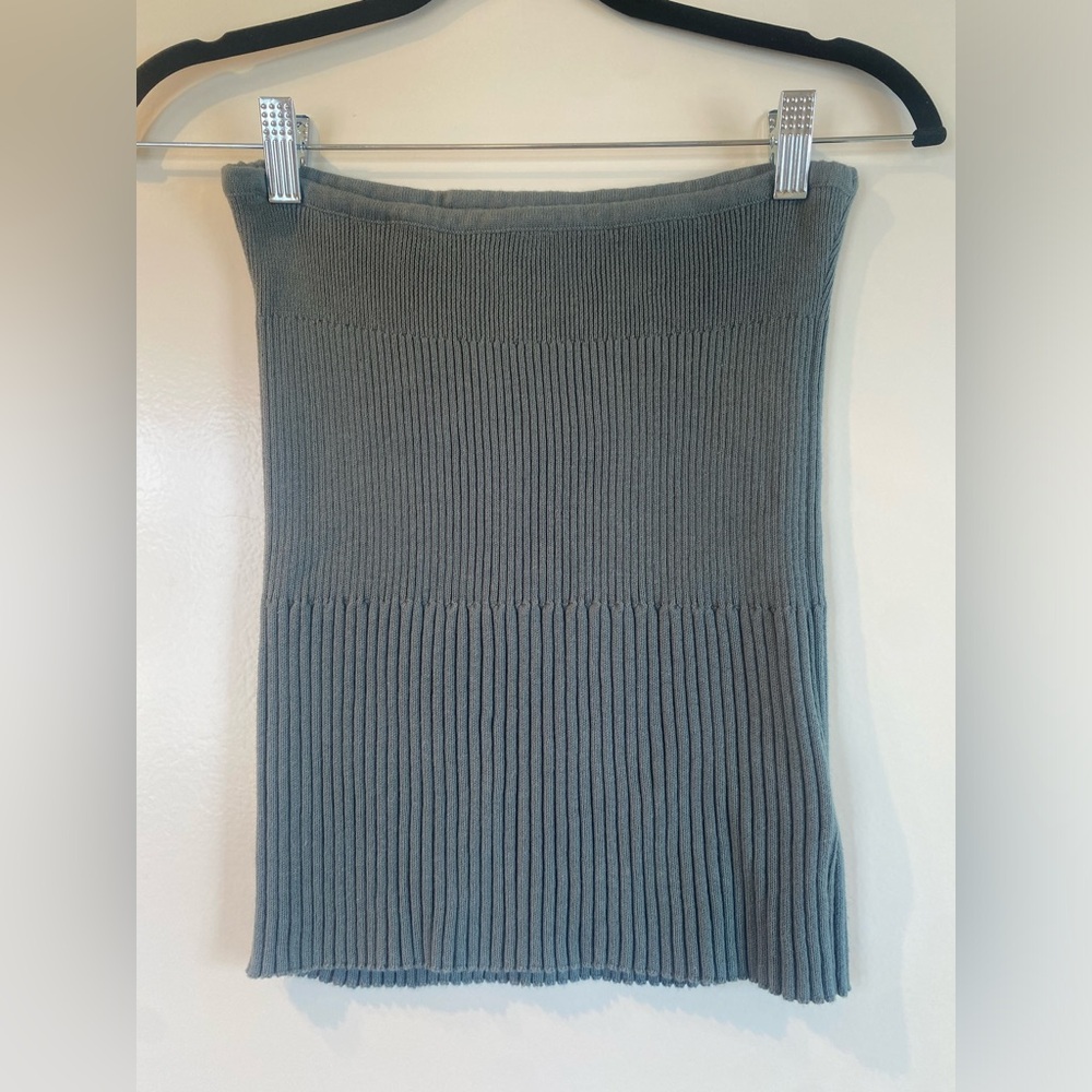 100% Cotton Olive Green Pencil Skirt, NWOT